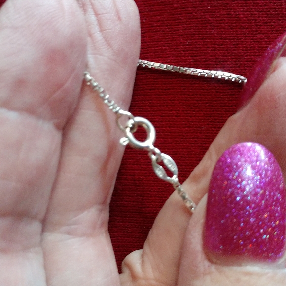 Sterling Silver Box Chain Bracelet - Picture 2 of 2